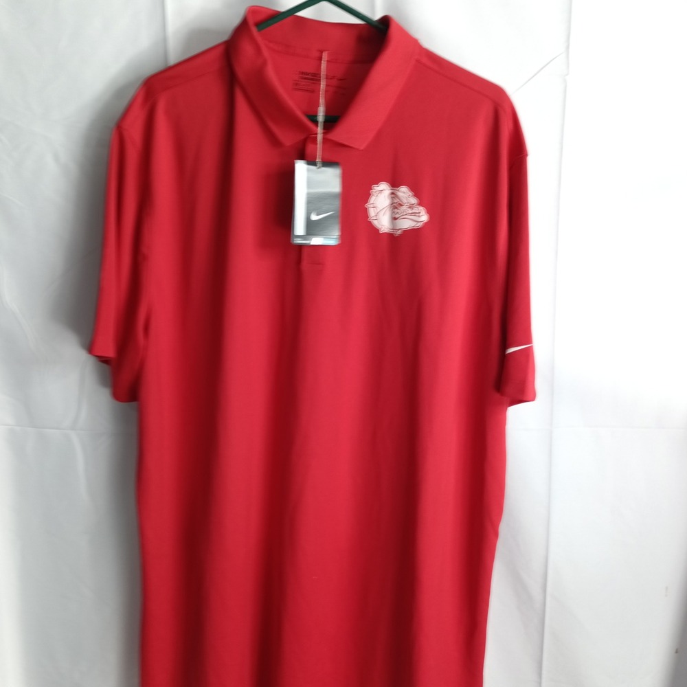 Nike Golf Gonzaga Bulldogs Red Dri-FIT Polo Shirt Mens XXL 725518-657 NWT - Picture 2 of 9